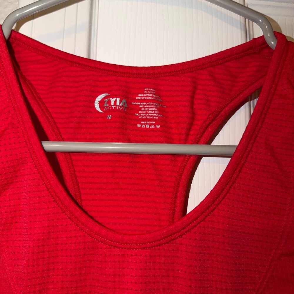 ZYIA Red Racerback Tank Top - Picture 3 of 5